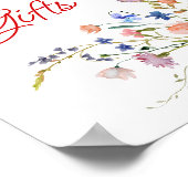 Elegante Blumenkarten und Geschenkposter Poster (Ecke)