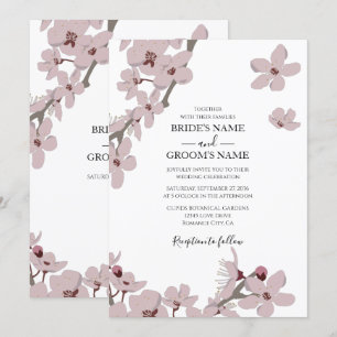 Elegante Blumenkirche Blossom Hochzeitseinladungen Einladung