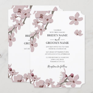 Elegante Blumenkirche Blossom Hochzeitseinladungen Einladung