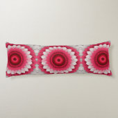 Elegante Blumenkissen - Rot, Rosa Seitenschläferkissen (Rückseite)