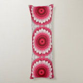 Elegante Blumenkissen - Rot, Rosa Seitenschläferkissen (Rückseite (Vertikal))