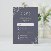 Elegante Blumenklatsche rustikale Hochzeit RSVP (Stehend Vorderseite)