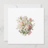 Elegante Blumenkreuz Dankeskarte (Rückseite)