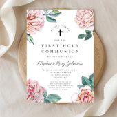 Elegante Blumenkreuz Einladung