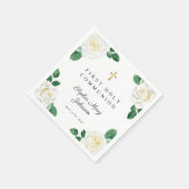 Elegante Blumenkreuz Serviette (Ecke)