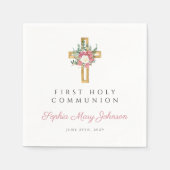 Elegante Blumenkreuz Serviette (Vorderseite)