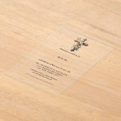 Elegante Blumenkreuzung Acryleinladungen (Ablage )