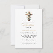 Elegante Blumenkreuzung Einladung (Vorderseite)