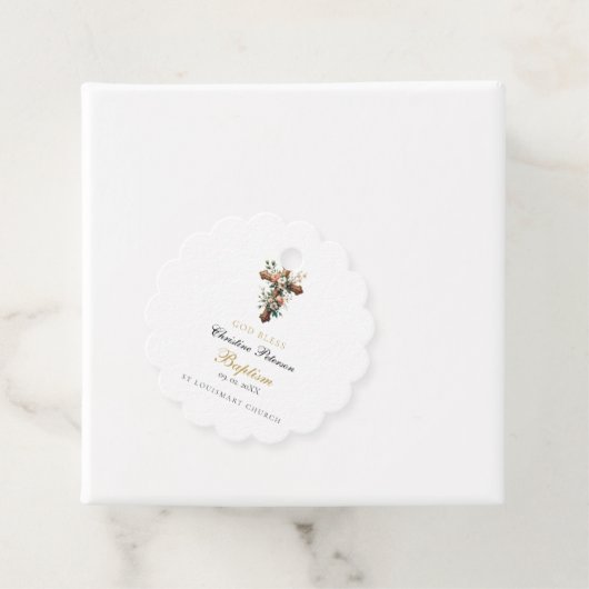 Elegante Blumenkreuzung Geschenkanhänger (Beispiel)