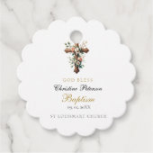 Elegante Blumenkreuzung Geschenkanhänger (Vorderseite)