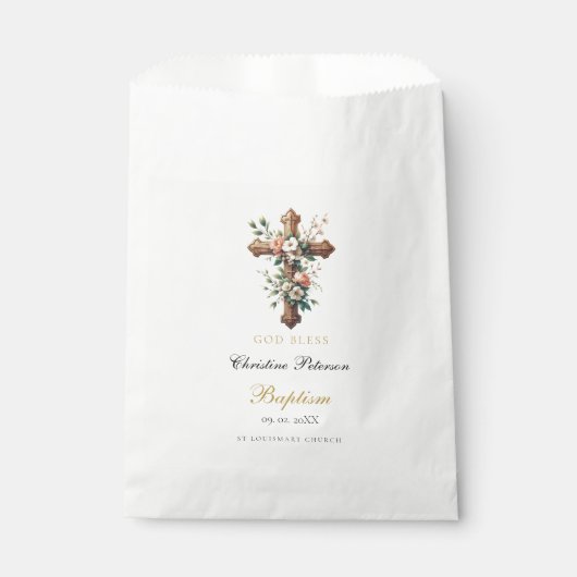 Elegante Blumenkreuzung Geschenktütchen (Vorderseite)