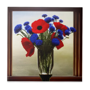 Elegante Blumenkuchen Dekorative Keramik Tile Fliese