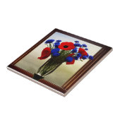 Elegante Blumenkuchen Dekorative Keramik Tile Fliese (Seite)