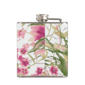 Elegante Blumenkunst-Flasche Flachmann (Rückseite)
