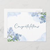 Elegante Blumenkunst Glückwünsche Postkarte (Vorne/Hinten)