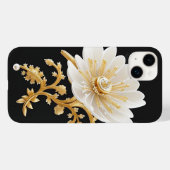 Elegante Blumenkunst mit luxuriösen Goldakzenten Case-Mate iPhone Hülle (Rückseite (Horizontal))
