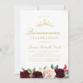elegante Blumenladen Quinceanera Einladung (Vorderseite)
