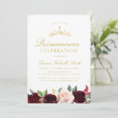 elegante Blumenladen Quinceanera Einladung (Stehend Vorderseite)