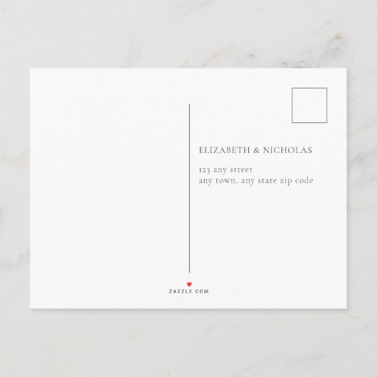 Elegante Blumenladen UAWG Einladung Postkarte (Rückseite)