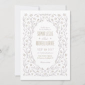 Elegante Blumenlila lila rustikale Hochzeit Einladung (Vorderseite)