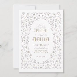Elegante Blumenlila lila rustikale Hochzeit Einladung