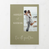 Elegante Blumenmoos Grüne Hochzeit Einladung (Cover)