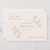 Elegante Blumenmoos Grüne Hochzeit speichern das D Save The Date (Vorderseite)