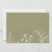 Elegante Blumenmoos Grüne Hochzeit speichern das D Save The Date (Rückseite)
