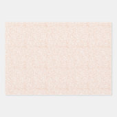 Elegante Blumenmuster Blau Pfirsichgrüne Blume Geschenkpapier Set (Vorderseite 3)