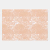 Elegante Blumenmuster Blau Pfirsichgrüne Blume Geschenkpapier Set (Vorderseite 2)