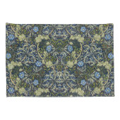 Elegante Blumenmuster-Blume Meeresalgen Grün Blau Kissenbezug (Rückseite-Rechts)