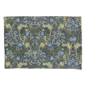 Elegante Blumenmuster-Blume Meeresalgen Grün Blau Kissenbezug (Vorderseite-Links)