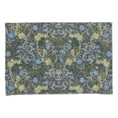 Elegante Blumenmuster-Blume Meeresalgen Grün Blau Kissenbezug (Vorderseite-Rechts)