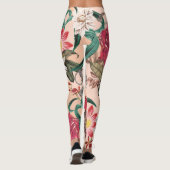 Elegante Blumenmuster-Leggings Leggings (Rückseite)