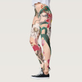 Elegante Blumenmuster-Leggings Leggings (Links)