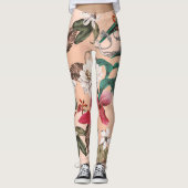 Elegante Blumenmuster-Leggings Leggings (Vorderseite)