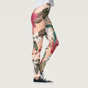 Elegante Blumenmuster-Leggings Leggings