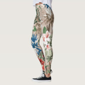 Elegante Blumenmuster-Leggings Leggings (Links)