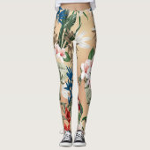 Elegante Blumenmuster-Leggings Leggings (Vorderseite)