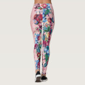 Elegante Blumenmuster-Leggings Leggings (Rückseite)