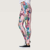 Elegante Blumenmuster-Leggings Leggings (Links)