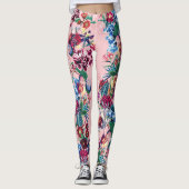 Elegante Blumenmuster-Leggings Leggings (Vorderseite)