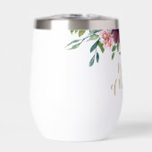 Elegante Blumenmutter des Groom Wine Tumbler (Vorderseite)