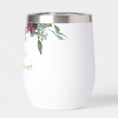 Elegante Blumenmutter des Groom Wine Tumbler (Rückseite)