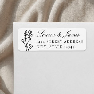 Elegante Blumennamen für Paare Hochzeit Rücksendea