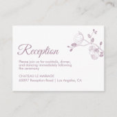 Elegante Blumenorchideen Moderner einfacher Empfan Begleitkarte (Vorderseite)