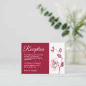 Elegante Blumenorchideen Moderner einfacher Empfan Begleitkarte (Stehend Vorderseite)