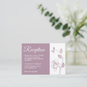 Elegante Blumenorchideen Moderner einfacher Empfan Begleitkarte (Stehend Vorderseite)