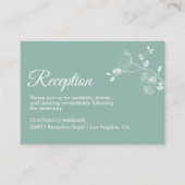 Elegante Blumenorchideen Moderner einfacher Empfan Begleitkarte (Vorderseite)