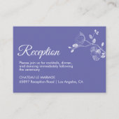 Elegante Blumenorchideen Moderner Empfang Begleitkarte (Vorderseite)